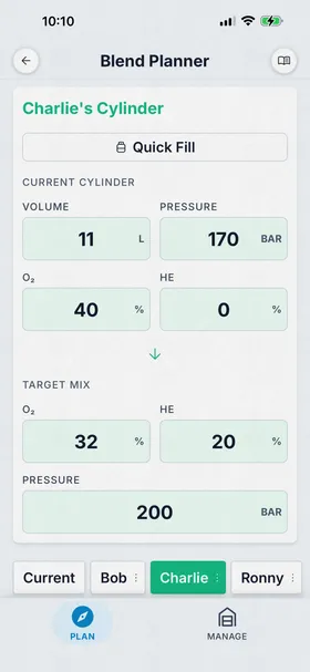 Gas Blender on phone