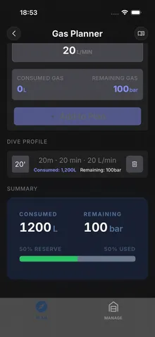 Gas Usage screenshot