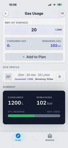 Gas Usage screenshot
