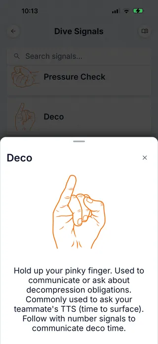 Dive Signals screenshot