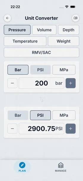 Unit Converter on tablet